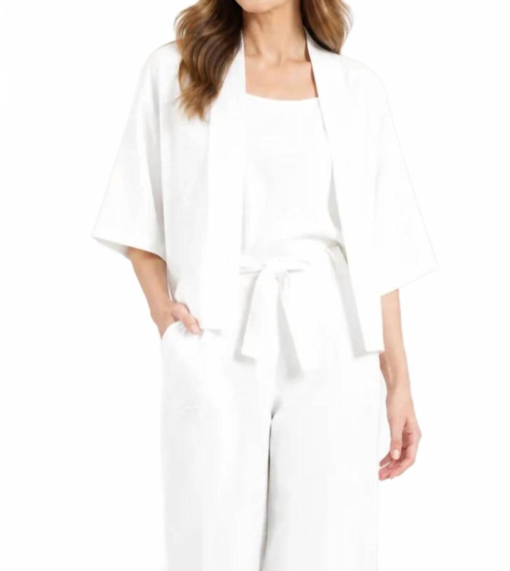 NEW CLARA SUNWOO hi-low pocket cardigan jacket in ivory